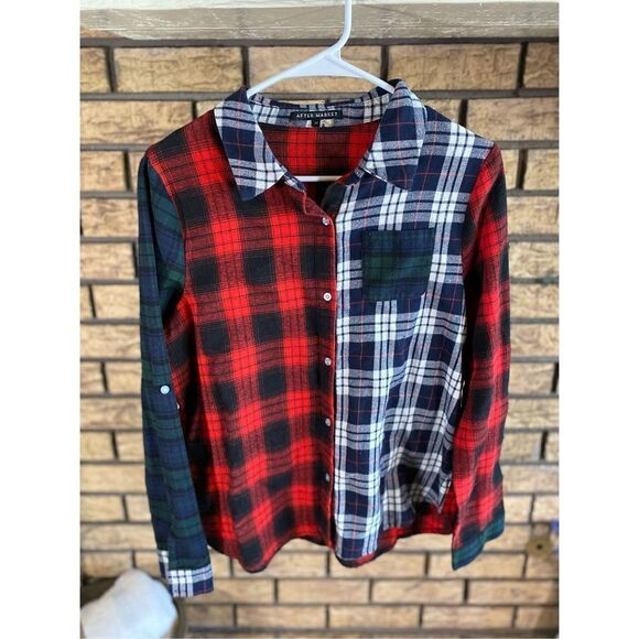 After Market Long Sleeve‎ Flannel Button Up - Picture 1 of 6